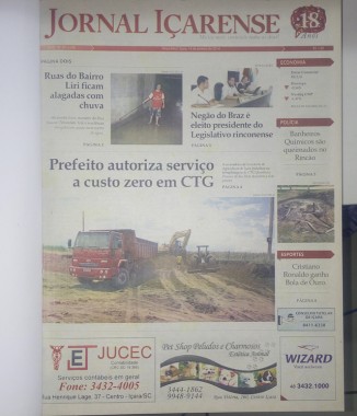Jornal I&ccedil;arense registra seus 24 anos de hist&oacute;ria em I&ccedil;ara