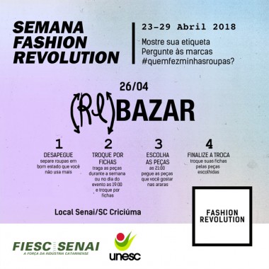Movimento Fashion Revolution será desenvolvido em Criciúma