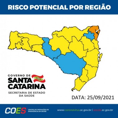 Matriz de Risco aponta apenas uma regi&atilde;o em estado grave e outras em alto e moderado
