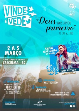 Vinde e Vede abre inscri&ccedil;&otilde;es para edi&ccedil;&atilde;o de 2019