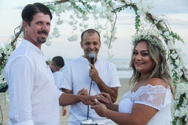 Wagner Ortolan e Rose Cardoso oficializam união em Morro dos Conventos