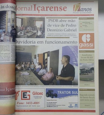 Jornal Içarense registra seus 23 anos de história em Içara