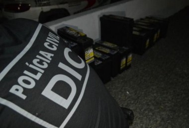 Polícia Civil apreende R$ 55 mil em baterias furtadas