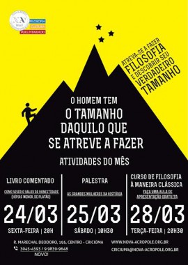 A Organiza&ccedil;&atilde;o Nova Acr&oacute;pole realiza eventos culturais