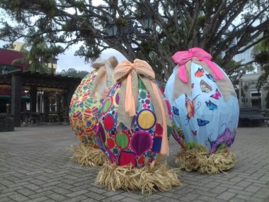Nova Veneza decorada para o evento Dolce P&aacute;scoa